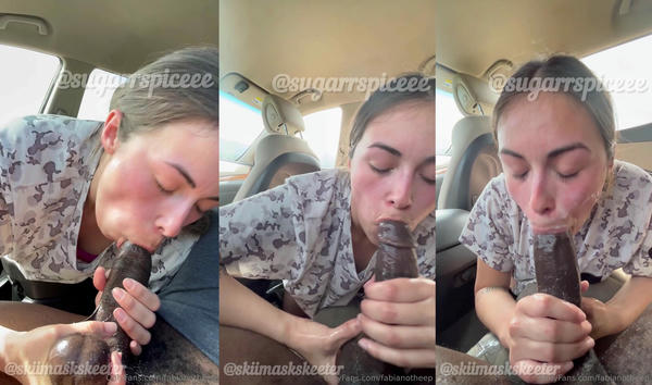 Sugarrspiceee Sucks A BBC In The Car Porn Video